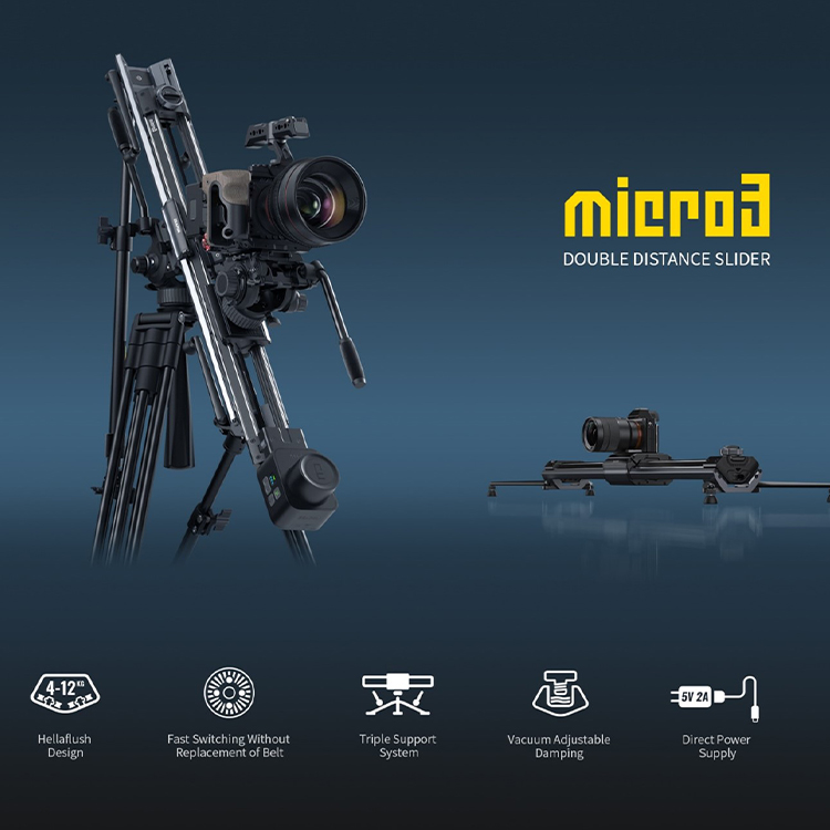 Zeapon Micro3 E1000 Motorized Double Distance Camera Slider 107cm - 3